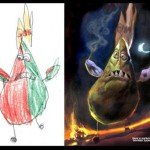 The Monster Engine. Dibujos infantiles interpretados de modo realista.